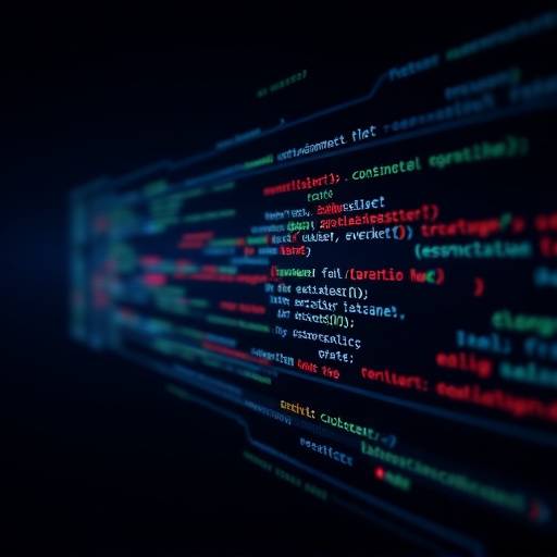 Image abstraite représentant des lignes de code informatique.